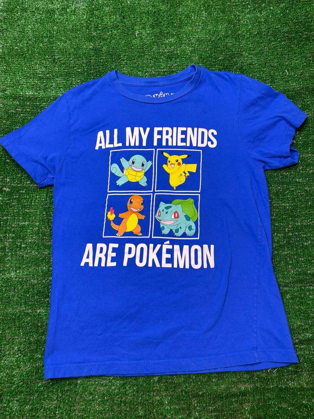 Pokémon All My Friends Are Pokémon Graphic T-Shirt Blue Size Youth  L